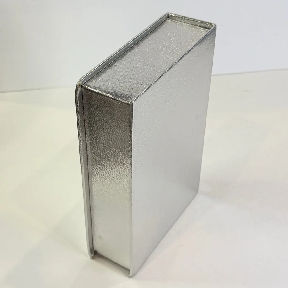 🆕 Vince Camuto Jewelry Box Silver Metallic Purple Satin Organizer Case